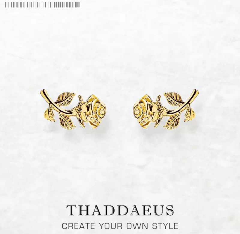 Náušnice růže vintage stříbrné | šperk 2 ks