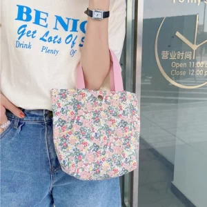 Plátěná květinová mini kabelka | dámská taška