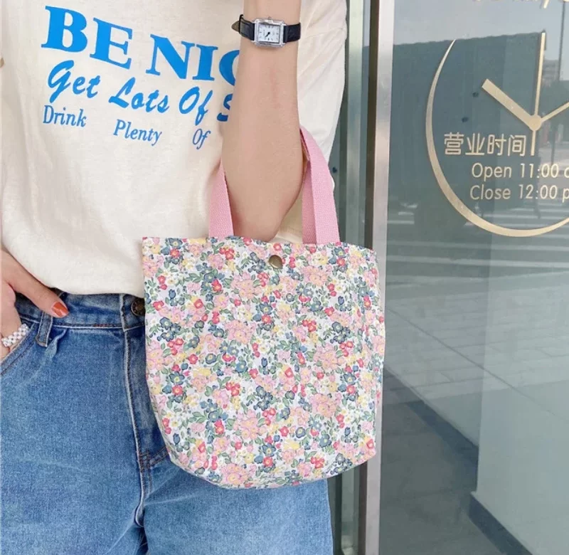 Plátěná květinová mini kabelka | dámská taška