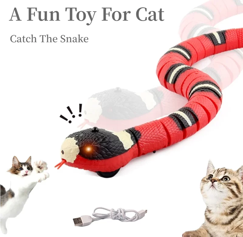 Kočičí interaktivní hračka had | chovatelský doplněk
