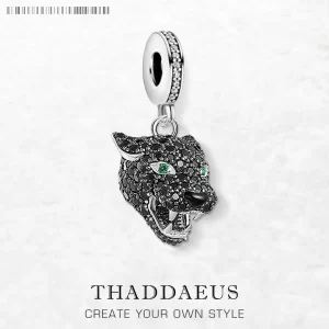 Stříbrný přívěsek černá kočka lucky charm | šperk