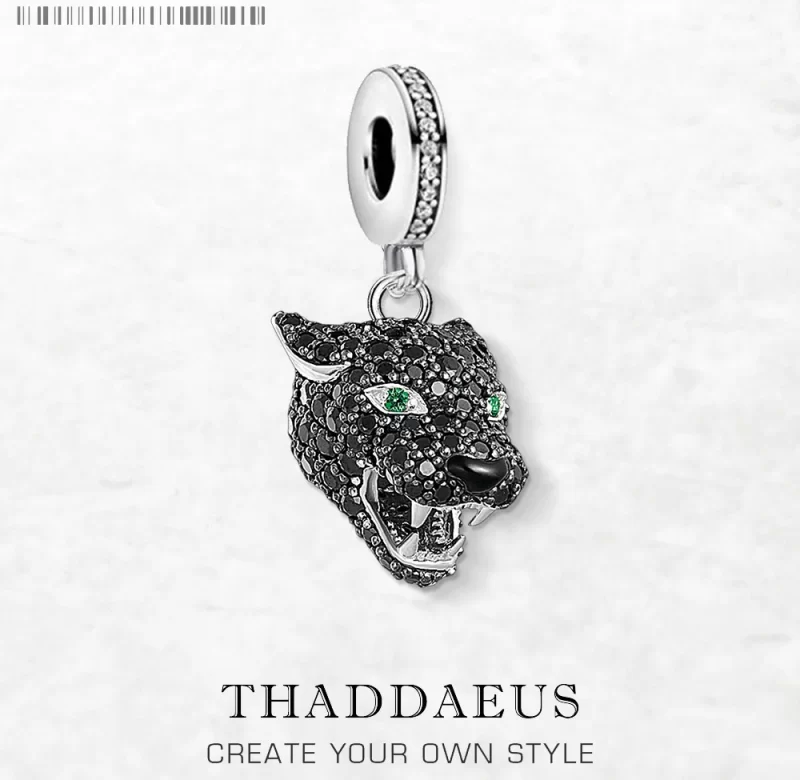 Stříbrný přívěsek černá kočka lucky charm | šperk