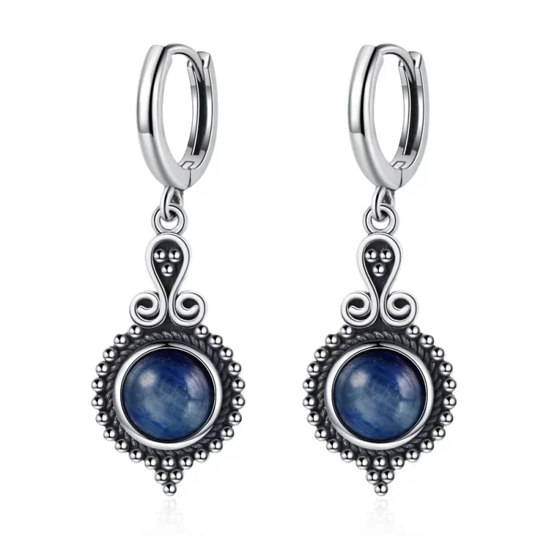 Visací náušnice s kyanitem stříbro 925 | šperk 2 ks