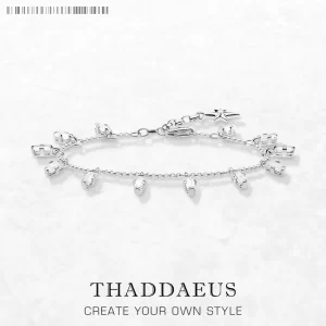 Stříbrný náramek elegantní kameny | šperk