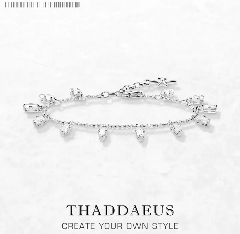 Stříbrný náramek elegantní kameny | šperk