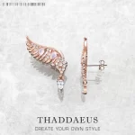 Růžové náušnice křídlo fénixe | šperk 2 ks