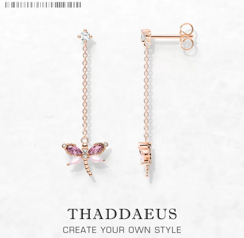 Stříbrné náušnice vážka | šperk 2 ks