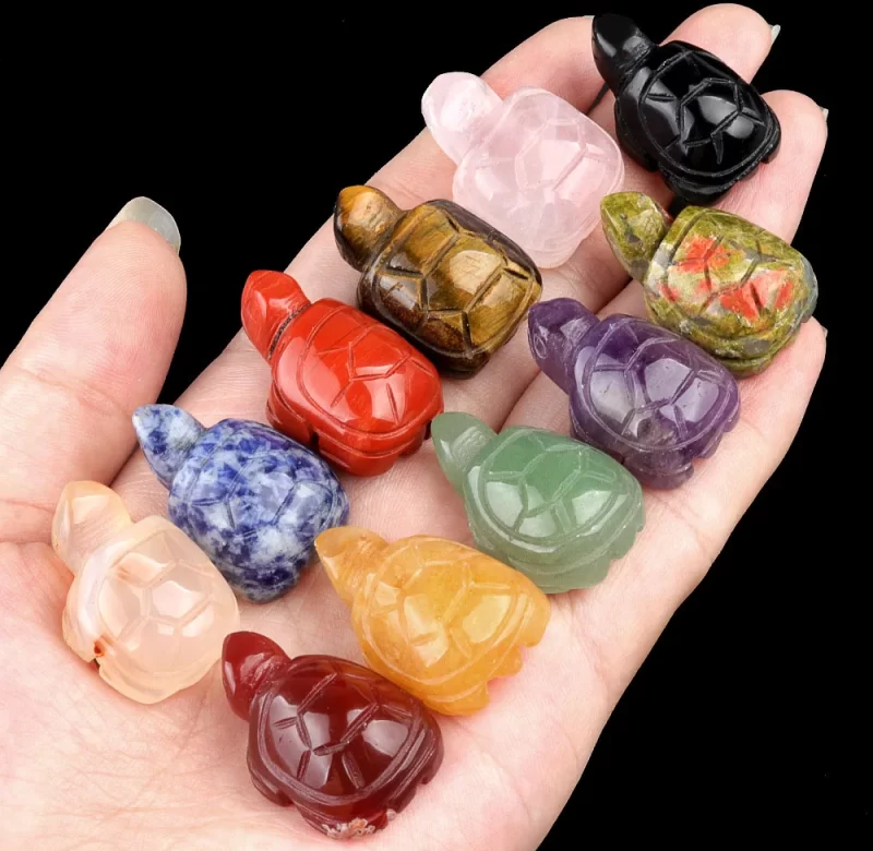 Přírodní kámen želva mini soška | dekorace, šperk