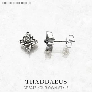 Stříbrné náušnice černá hvězda 925 | šperky 2 ks