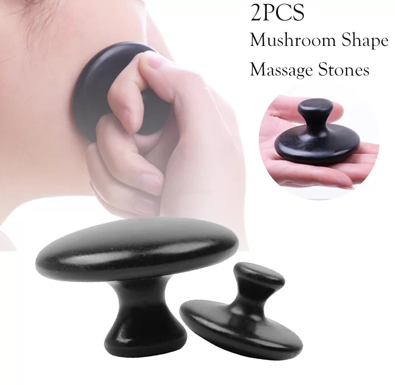 Masážní kámen bazalt | Relaxace 2 ks