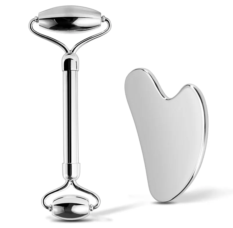 Masážní váleček gua sha kovový | kosmetika