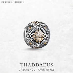 Stříbrné korálky champagne design | šperk