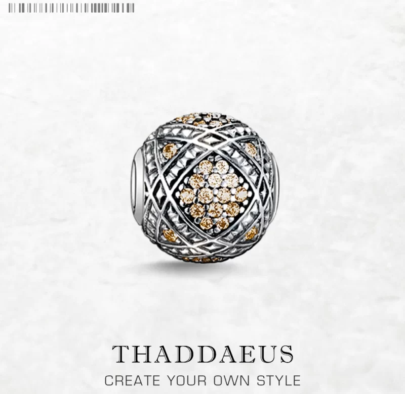 Stříbrné korálky champagne design | šperk