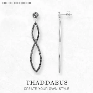 Stříbrné náušnice kapka s černými kameny | šperk 2 ks