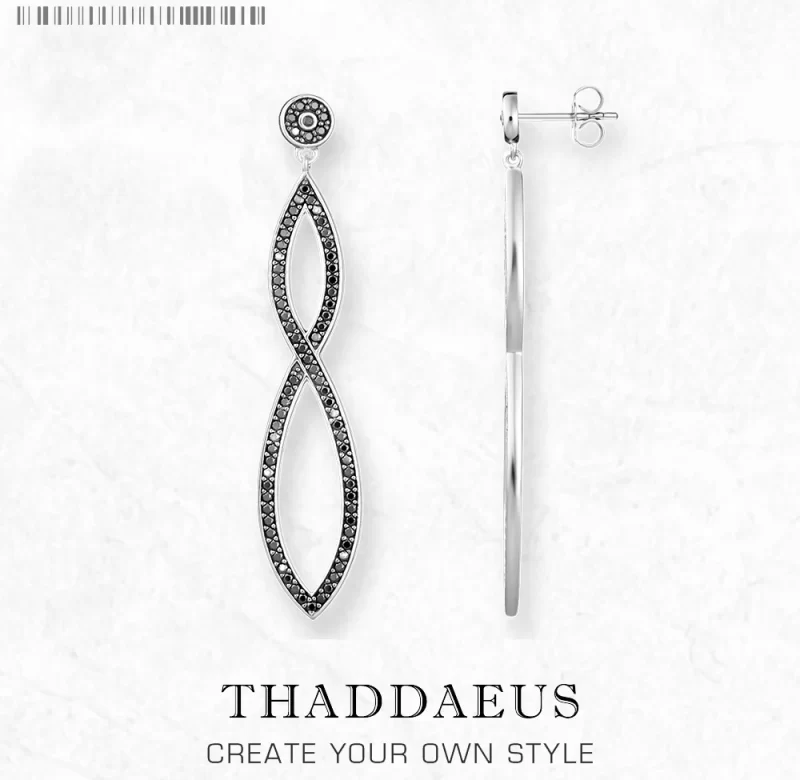 Stříbrné náušnice kapka s černými kameny | šperk 2 ks