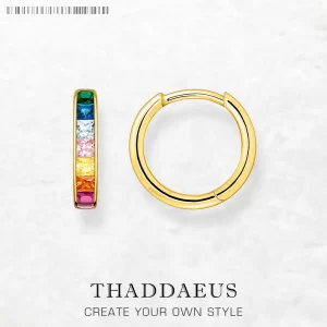 Kruhové duhové náušnice stříbro 925 | šperk 2 ks