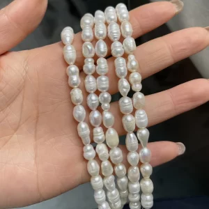 Sladkovodní perlové korálky 18cm přírodní | šperky