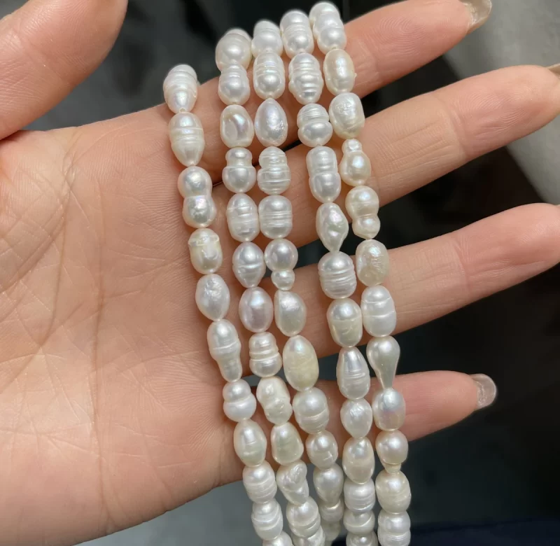 Sladkovodní perlové korálky 18cm přírodní | šperky