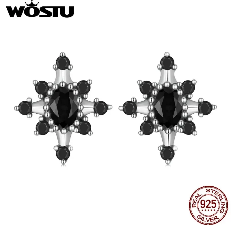 Stříbrné náušnice hvězda s kamínky | šperky 2 ks