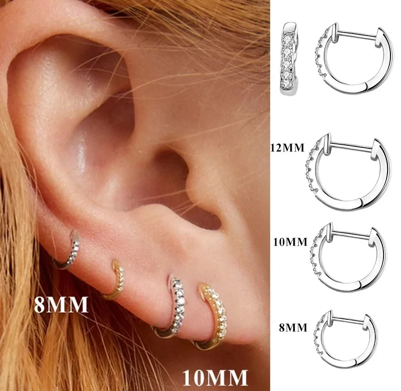 Kruhové náušnice se zirkonem | šperk 2 ks