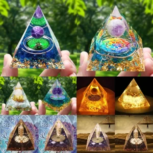 Krystalová orgonitová pyramida | dekorace