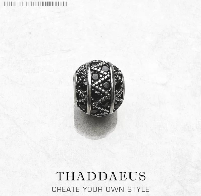 Stříbrný černý přívěsek kulička | šperk