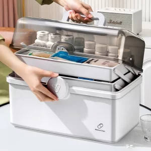 Velký úložný box na léky víceúrovňový | lékárnička