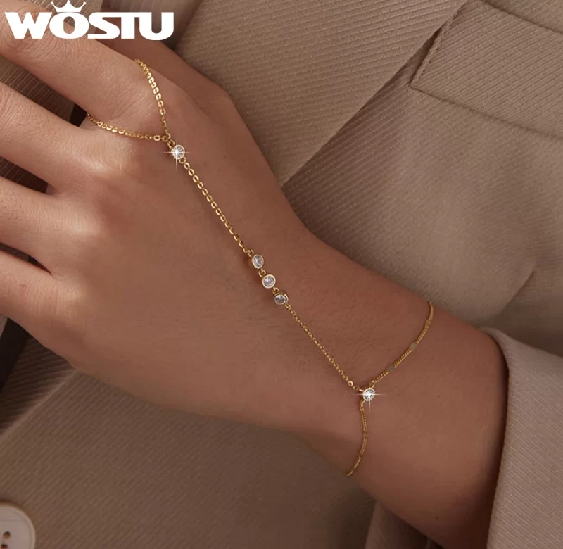 Stříbrný řetízkový náramek | šperk