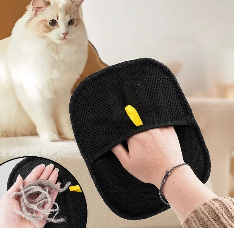 Rukavice na srst pro mazlíčky | kartáč