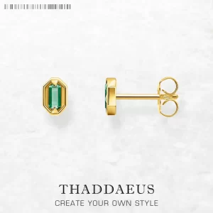 Náušnice stříbrné zelený kámen | šperk 2 ks