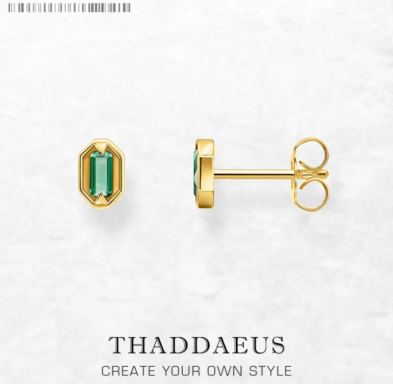 Náušnice stříbrné zelený kámen | šperk 2 ks