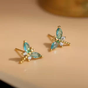 Dámské elegantní náušnice vážka | šperk 2 ks