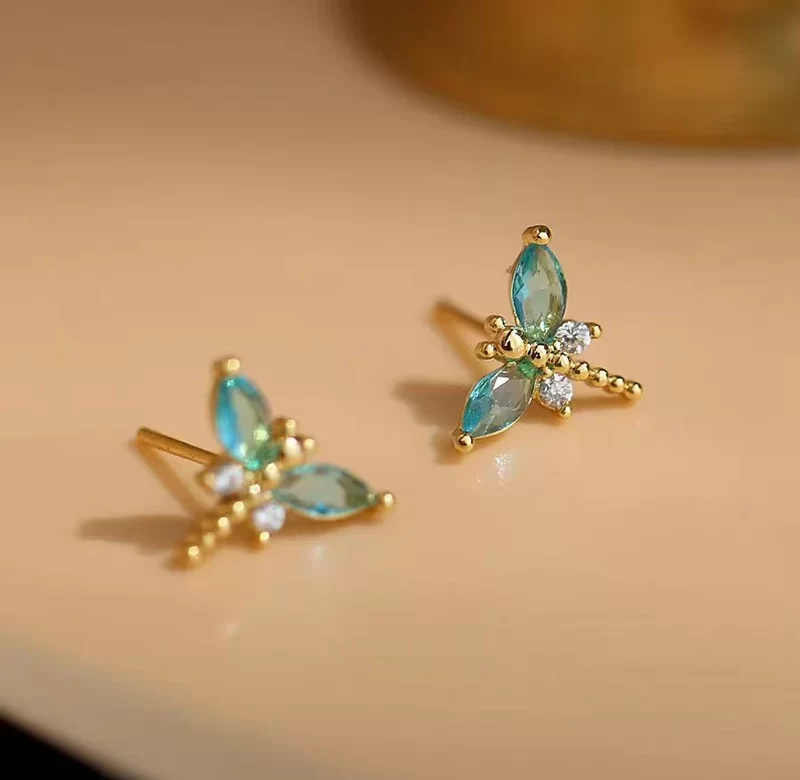 Dámské elegantní náušnice vážka | šperk 2 ks