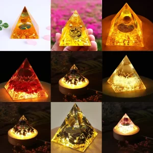 Krystalová orgonitová pyramida 5 cm | dekorace