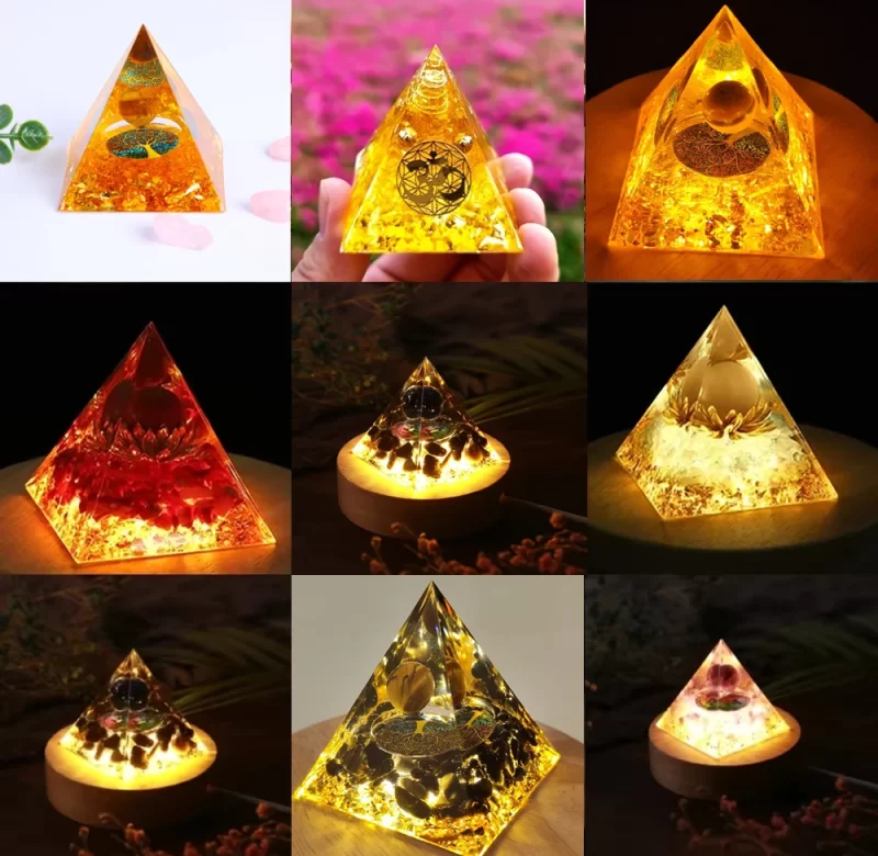 Krystalová orgonitová pyramida 5 cm | dekorace