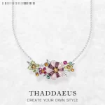 Stříbrný náhrdelník barevné kameny | šperk