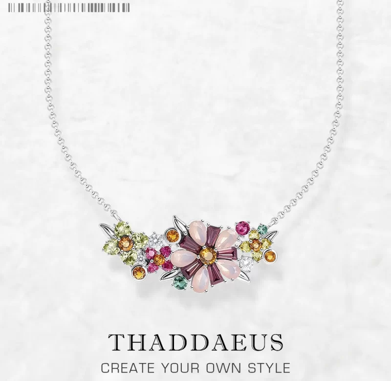 Stříbrný náhrdelník barevné kameny | šperk