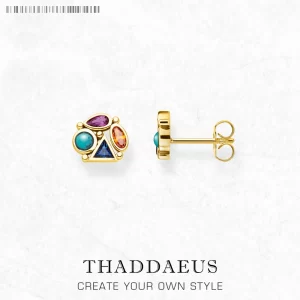 Stříbrné barevné náušnice boho styl | šperk 2 ks