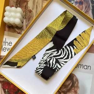 Hedvábný malý dámský šátek na krk 5×90 cm | dámský doplněk