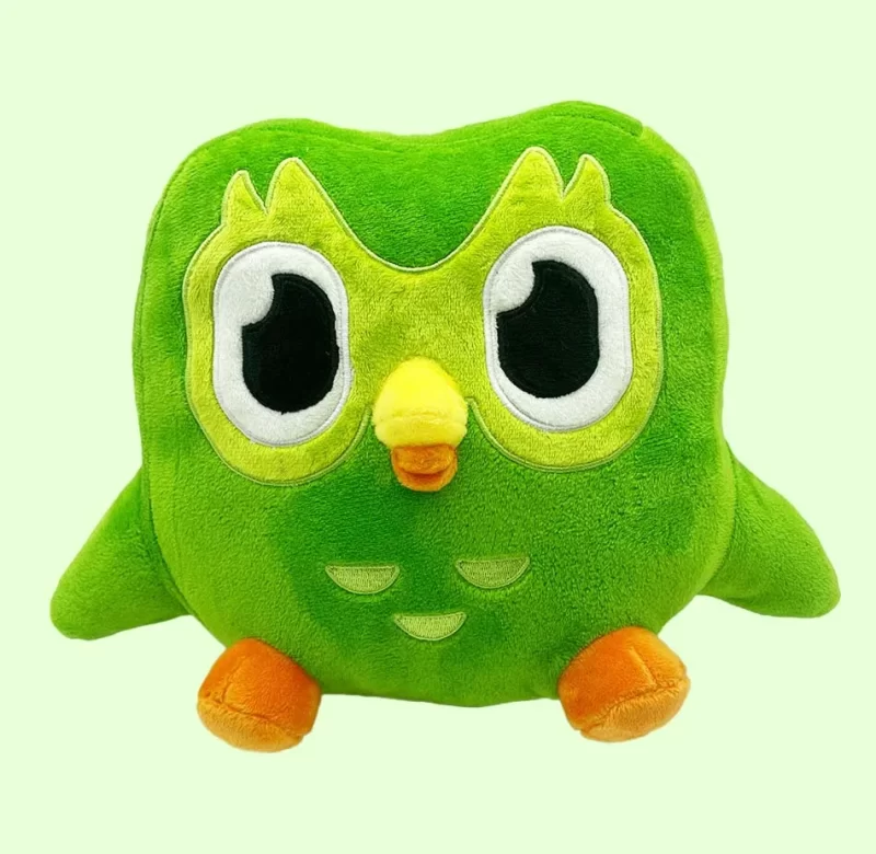 Plyšová sova duolingo zelená | plyšák, hračka