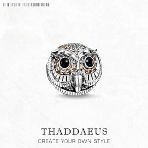 Stříbrný korálek sova podzim 925 | šperk