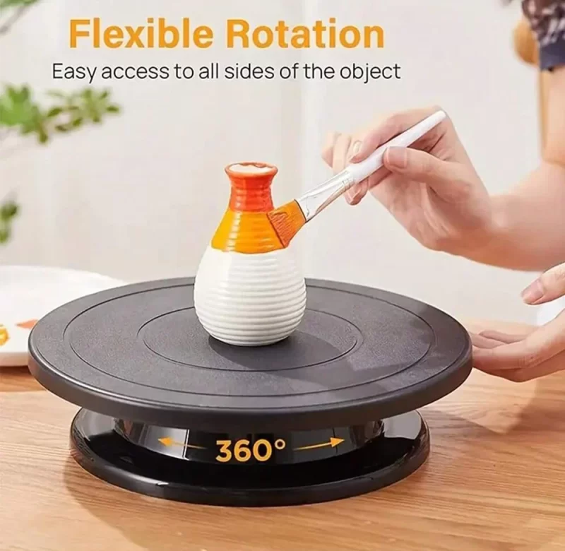 Otočný malířský podstavec 28cm černý | Stolek