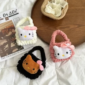 Hello kitty plyšová kabelka | dětská úložná taška