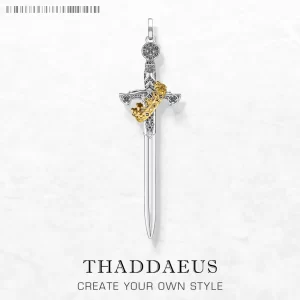 Stříbrný přívěsek meč s korunou | šperk