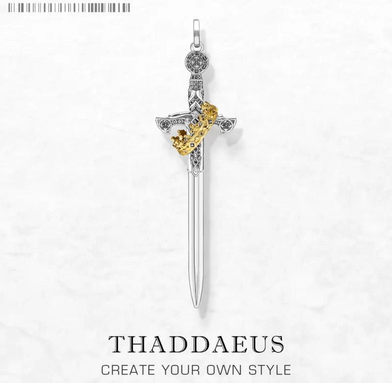 Stříbrný přívěsek meč s korunou | šperk