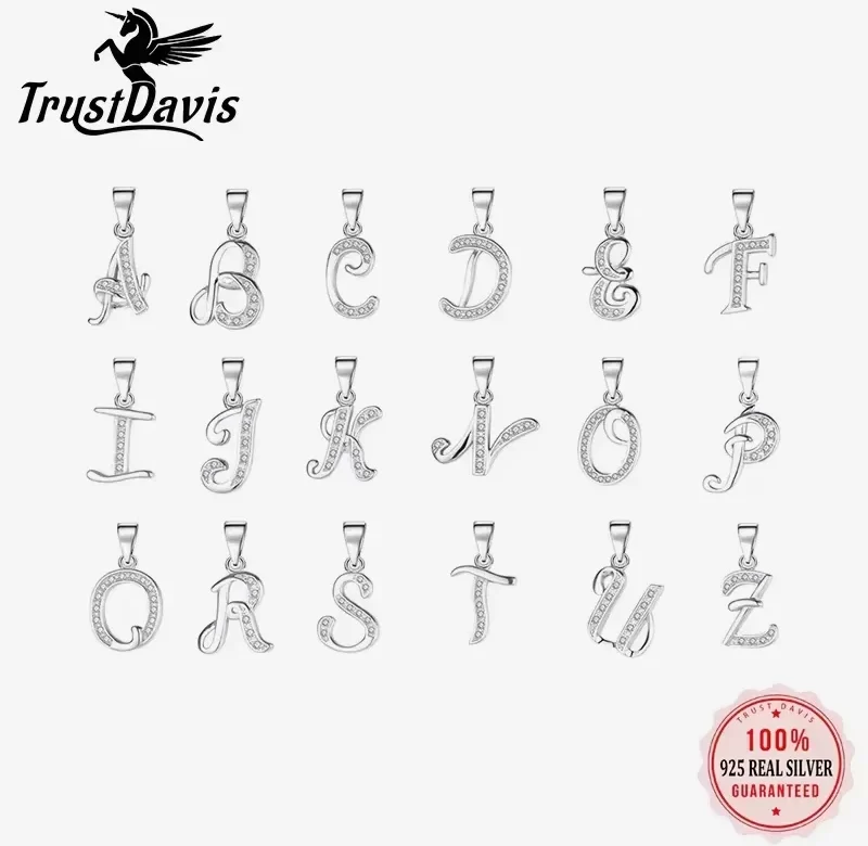 Stříbrný přívěsek písmeno se zirkony | šperk