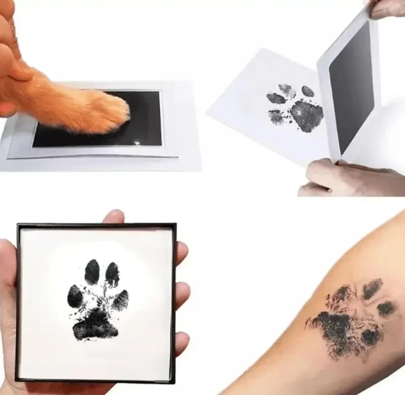 Otisk tlapky bez inkoustu sada | dekorace 3 ks