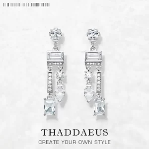 Stříbrné visací náušnice kapka | šperk 2 ks