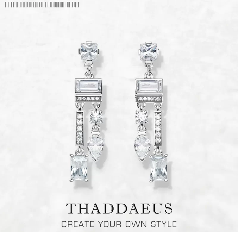 Stříbrné visací náušnice kapka | šperk 2 ks