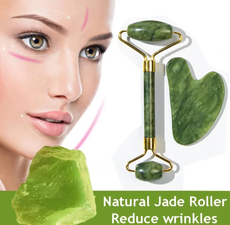 Jade roller gua sha masážní kámen | kosmetika